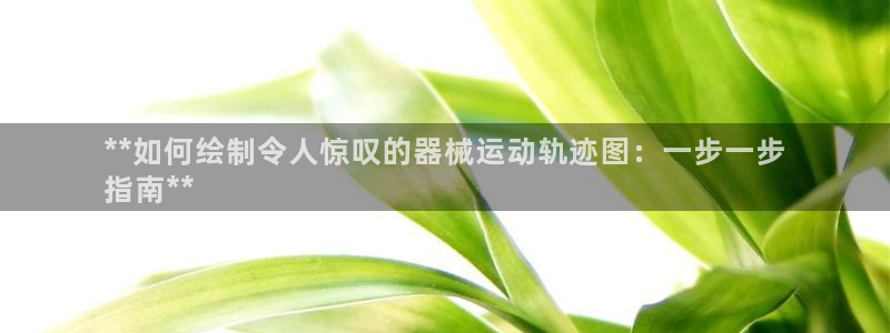 尊龙凯时提款冻卡吗：**如何绘制令人惊叹的器械运动轨